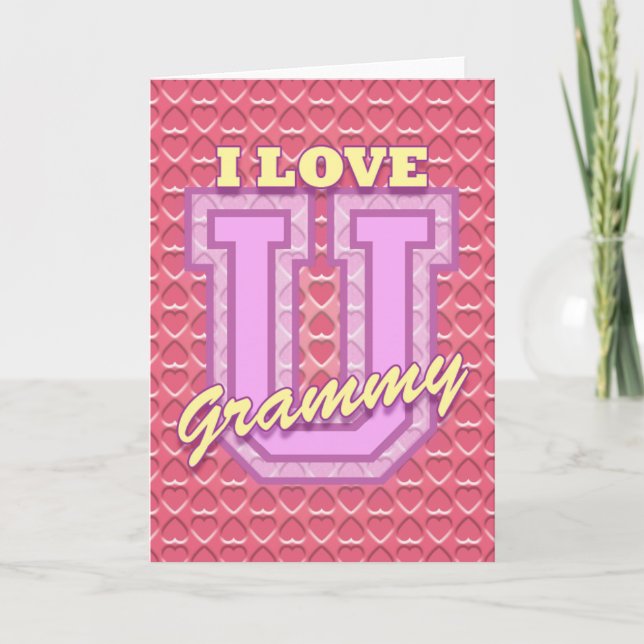 Retro Mother's Day: I Love You Grammy Card (Front)