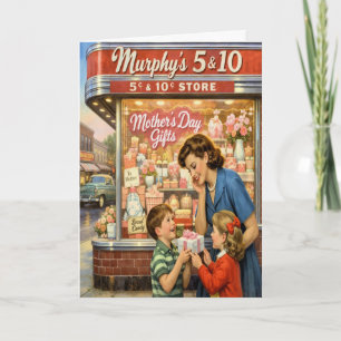 Retro Mother's Day Photo Greeting Card