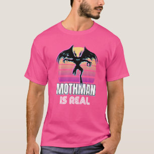 Retro Mothman 80s Cryptid Sunset T-Shirt