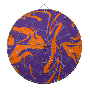 Retro Motion Orange & Purple  Dartboard