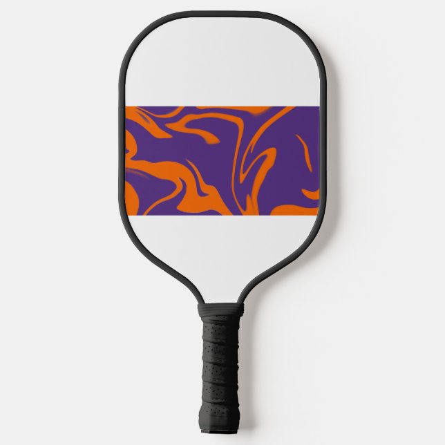 Retro Motion Orange & Purple Pickleball Paddle (Back)