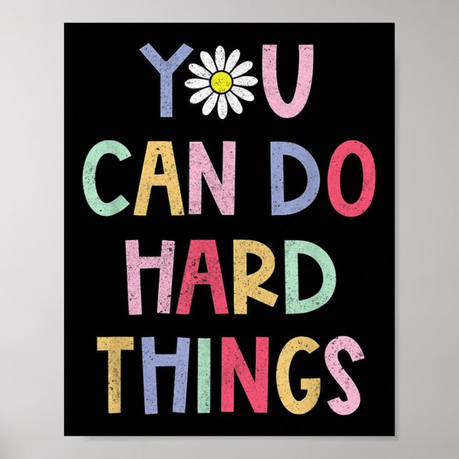 Retro Motivational School Teacher Quote Men Women  Poster (Front)