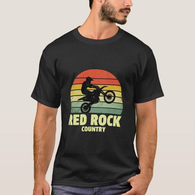 Retro Motocross Adventure - Red Rock Country  T-Shirt (Front)