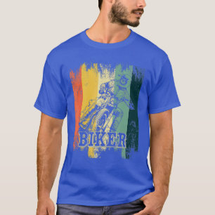 Retro Motocross Biker Motorbiker Dirt Road Off T-Shirt