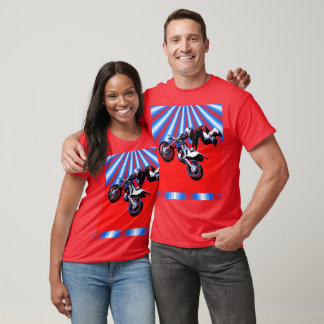 Retro Motocross Rider Design T-Shirt