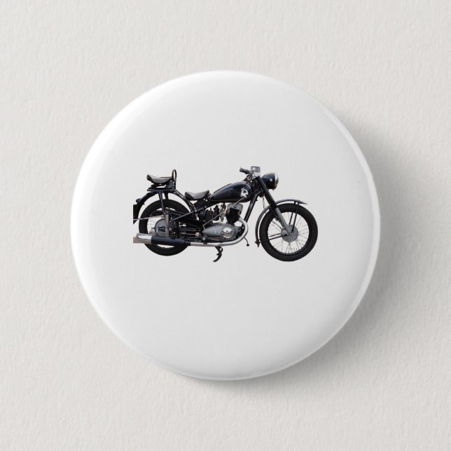 Retro Motorcycle 6 Cm Round Badge (Front)