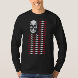 Retro Motorcycle American Flag Motorbike Skull 4th T-Shirt