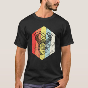 Retro Motorcycle Engine Mechanic Vintage Graphic S T-Shirt