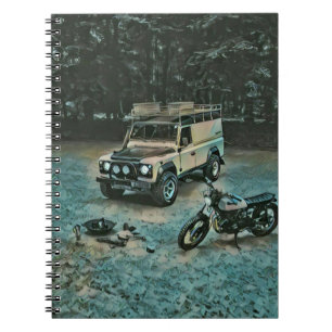 Retro motorcycle gift notebook