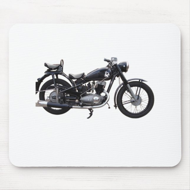 Retro Motorcycle Mouse Mat (Front)