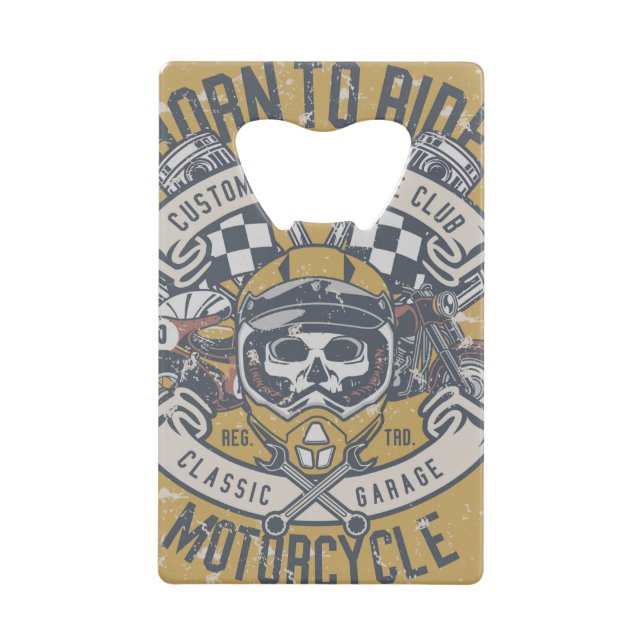 Retro Motorcycle Stainless Steel Bottle Opener (Front)