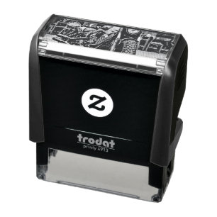 retro motorcycles motorcyclist gift self-inking stamp
