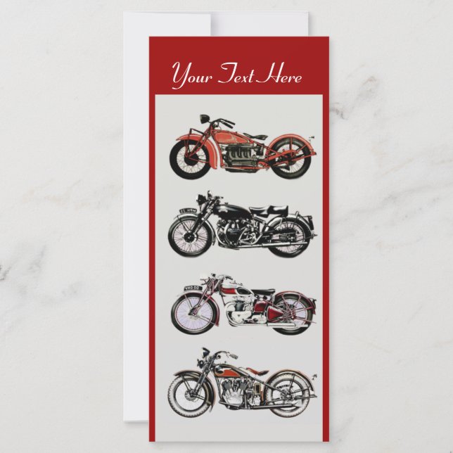 RETRO MOTORCYCLES  PARTY Red Black White Grey (Front)