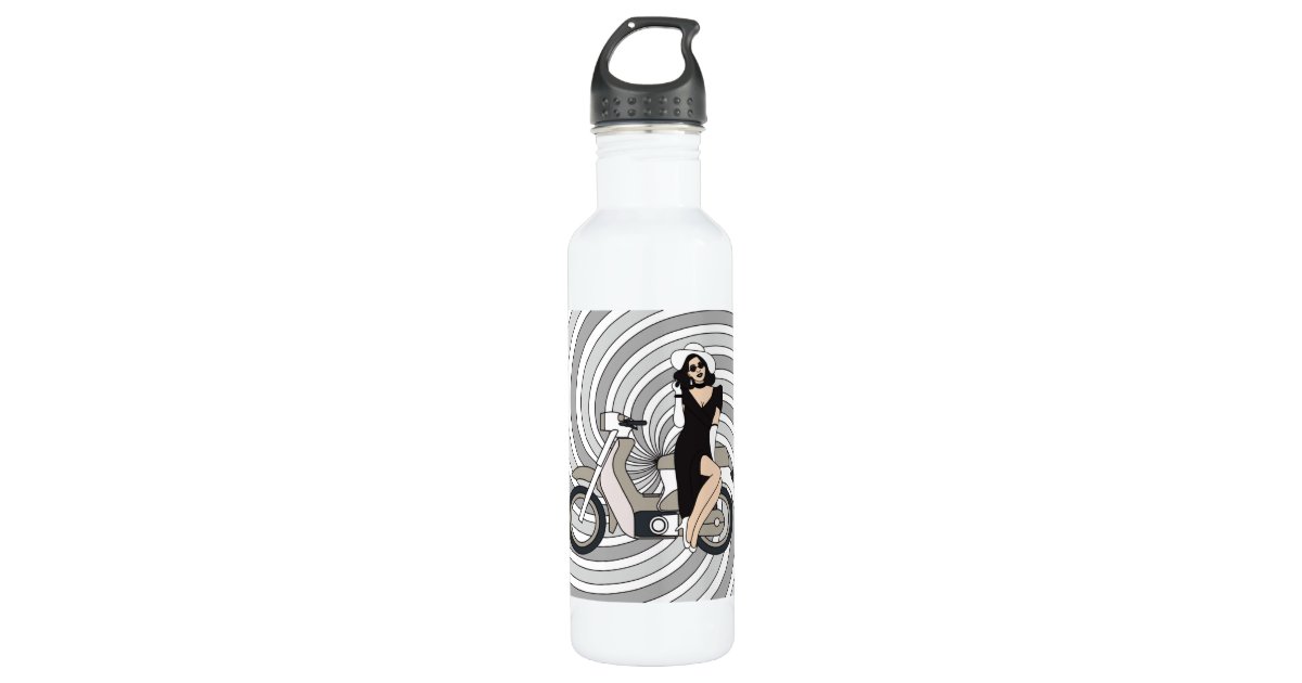 Retro Motorsport Motorcycle 710 Ml Water Bottle Zazzle.co.uk
