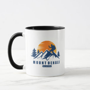 Retro Mount Denali Hike T-Shirt Mug