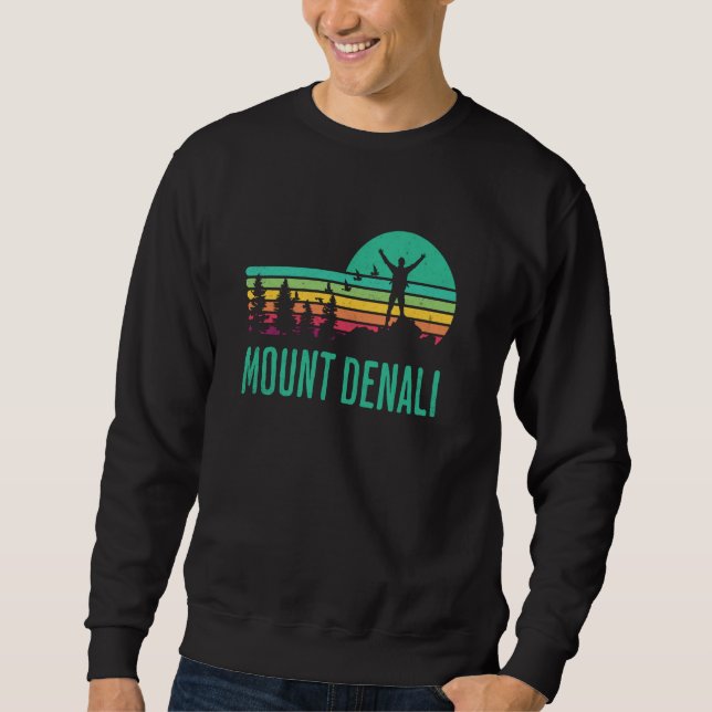 Retro Mount Denali Souvenir  Mt. Denali Sweatshirt (Front)