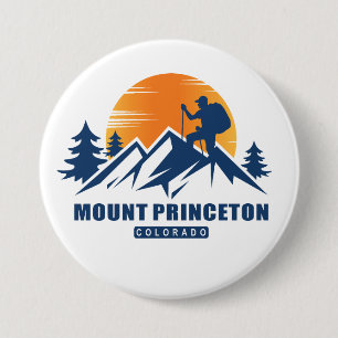 Retro Mount Princeton Hike T-Shirt 7.5 Cm Round Badge