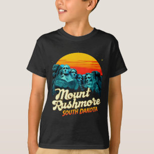 Retro Mount Rushmore South Dakota State Badlands T-Shirt