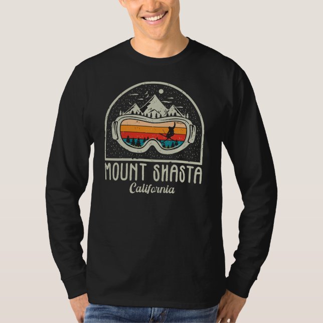 Retro Mount Shasta Ski T-Shirt (Front)