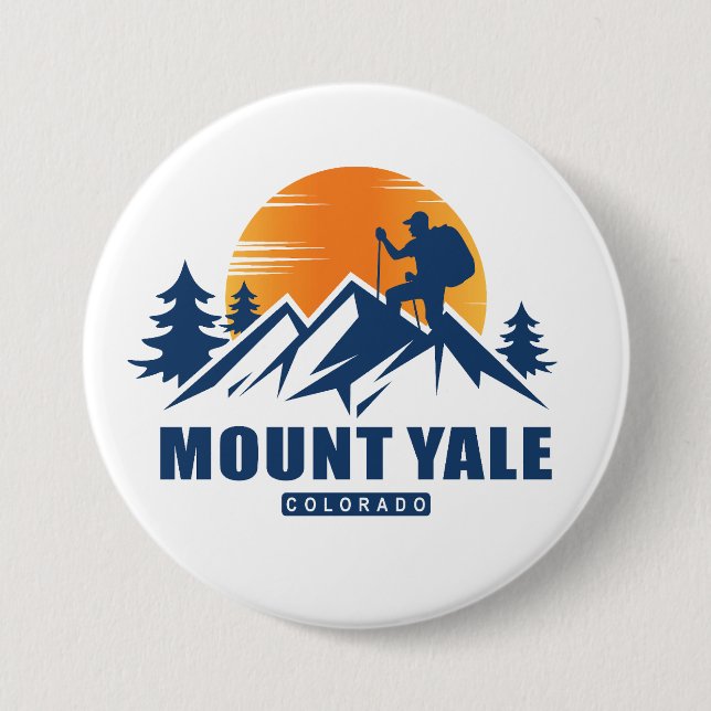Retro Mount Yale Hike T-Shirt 7.5 Cm Round Badge (Front)