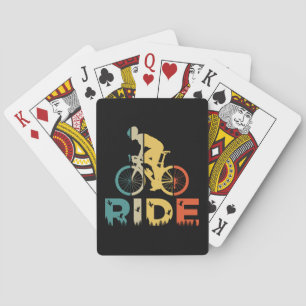 Retro Mountain Bike and Outdoor Playing Cards