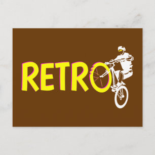 Retro Mountain Bike Wheel Stand Postcard
