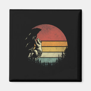 Retro Mountain Climber Vintage Funny Capyra Rock C Magnet