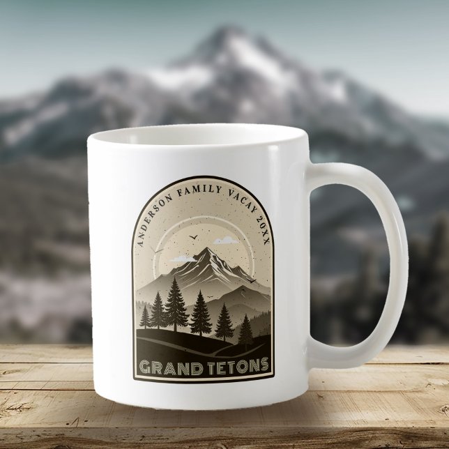 Retro Mountain Family Vacation Brown ID1136 Coffee Mug (Creator Uploaded)