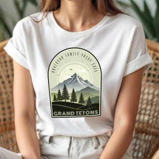 Retro Mountain Family Vacation Green ID1136 Tri-Blend Shirt