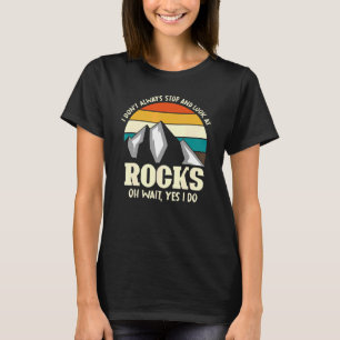 Retro Mountain Rock Collector Paleontology Geology T-Shirt