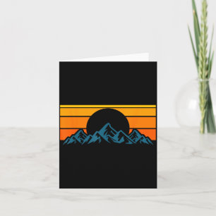 Retro Mountain Silhouette Card