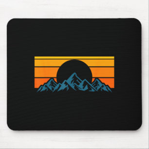 Retro Mountain Silhouette Mouse Mat
