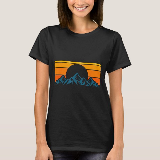 Retro Mountain Silhouette T-Shirt (Front)