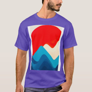 Retro Mountains and Sun T-Shirt