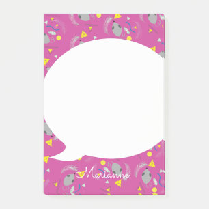Retro Mouse Cheese Pink  Post-it Notes