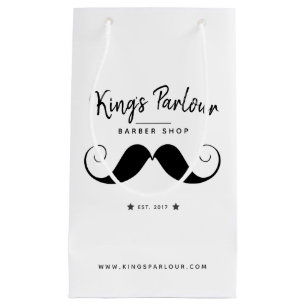 Retro Moustache - Barber Shop Merchandise  Small Gift Bag