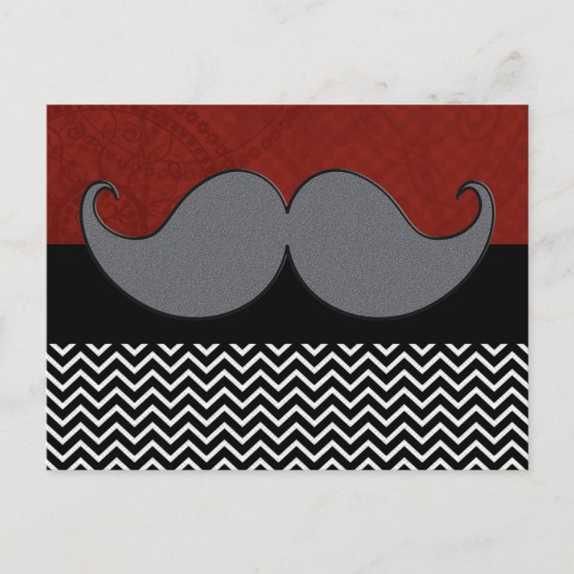 Retro Moustache Moustache Stache Postcard (Front)