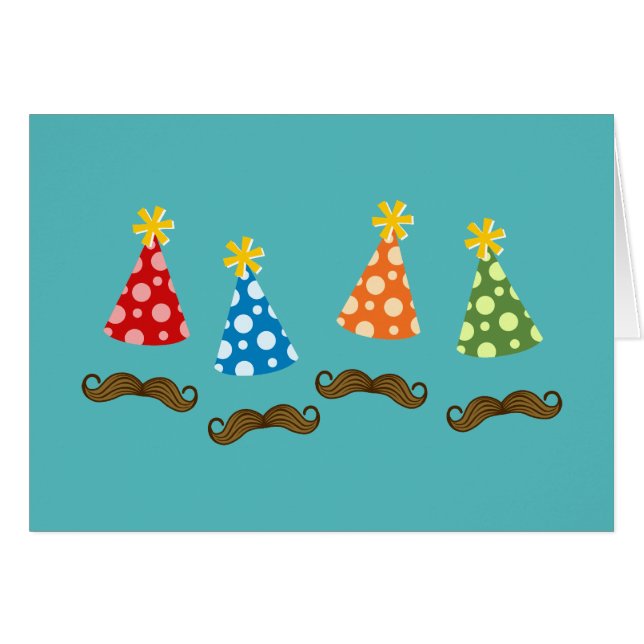 Retro Moustache Party (Front Horizontal)