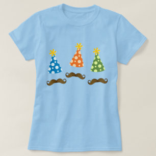 Retro Moustache Party T-Shirt