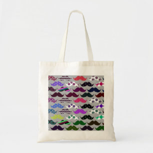 Retro Moustache Pattern Tote Bag