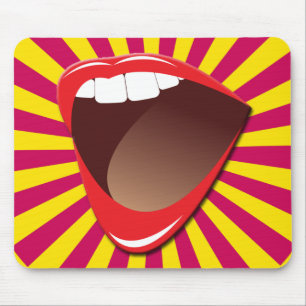 RETRO MOUTH MOUSE MAT
