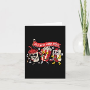 Retro Movie Concessions Let's Watch Horror Movies Card