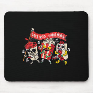 Retro Movie Concessions Let's Watch Horror Movies  Mouse Mat