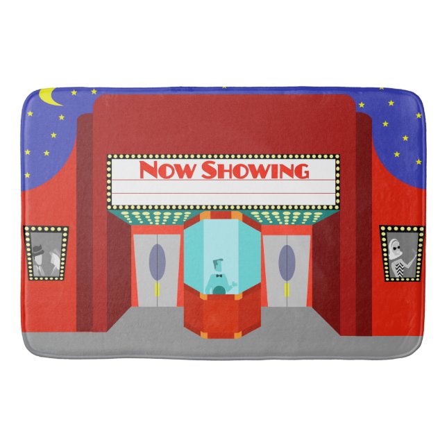 Retro Movie Theatre Bath Mat (Front)