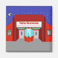 Retro Movie Theatre Magnet