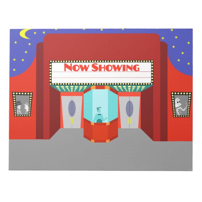 Retro Movie Theatre Notepad (Front)