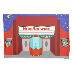 Retro Movie Theatre Pillowcase