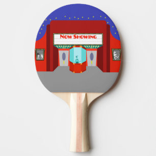 Retro Movie Theatre Ping Pong Paddle