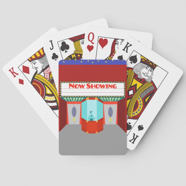 Retro Movie Theatre Playing Cards (Back)