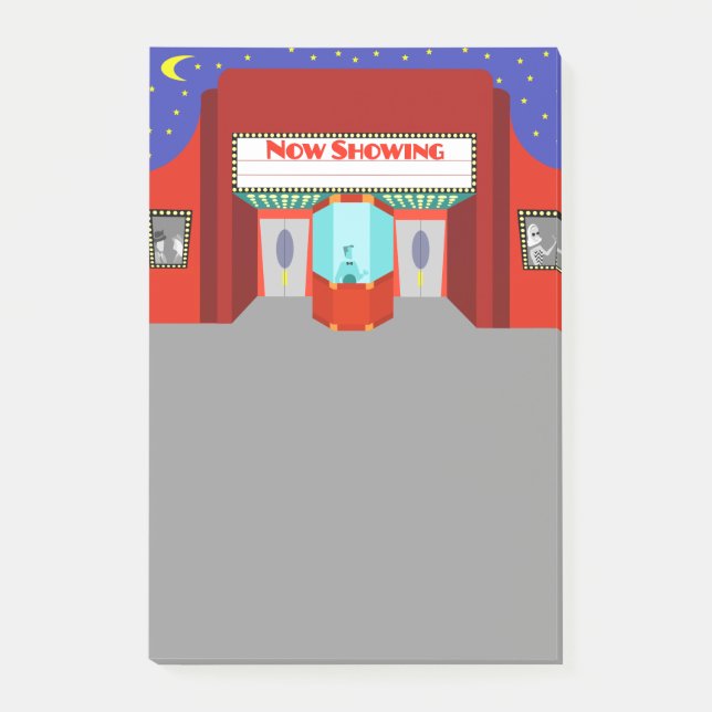 Retro Movie Theatre Post-It Notes (Front)